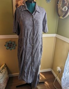 Click linen maxi dress